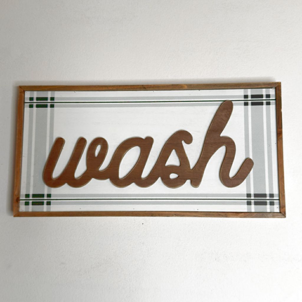 Wash Bathroom Sign
