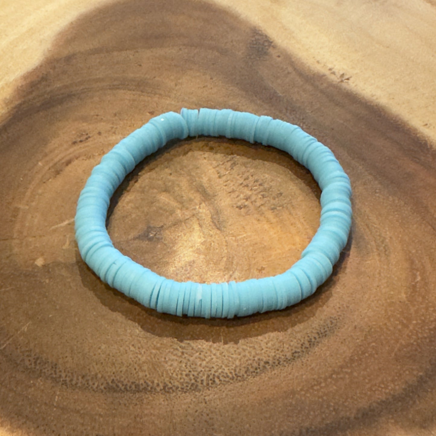 Inga Ann's Light Turquoise Heishi Beaded Bracelet