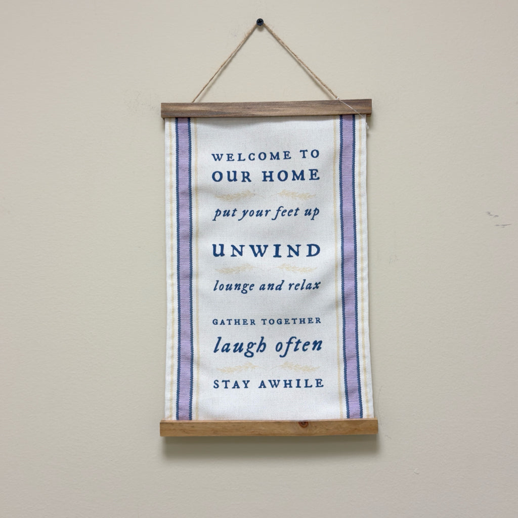 Welcome To Our Home Banner Sign