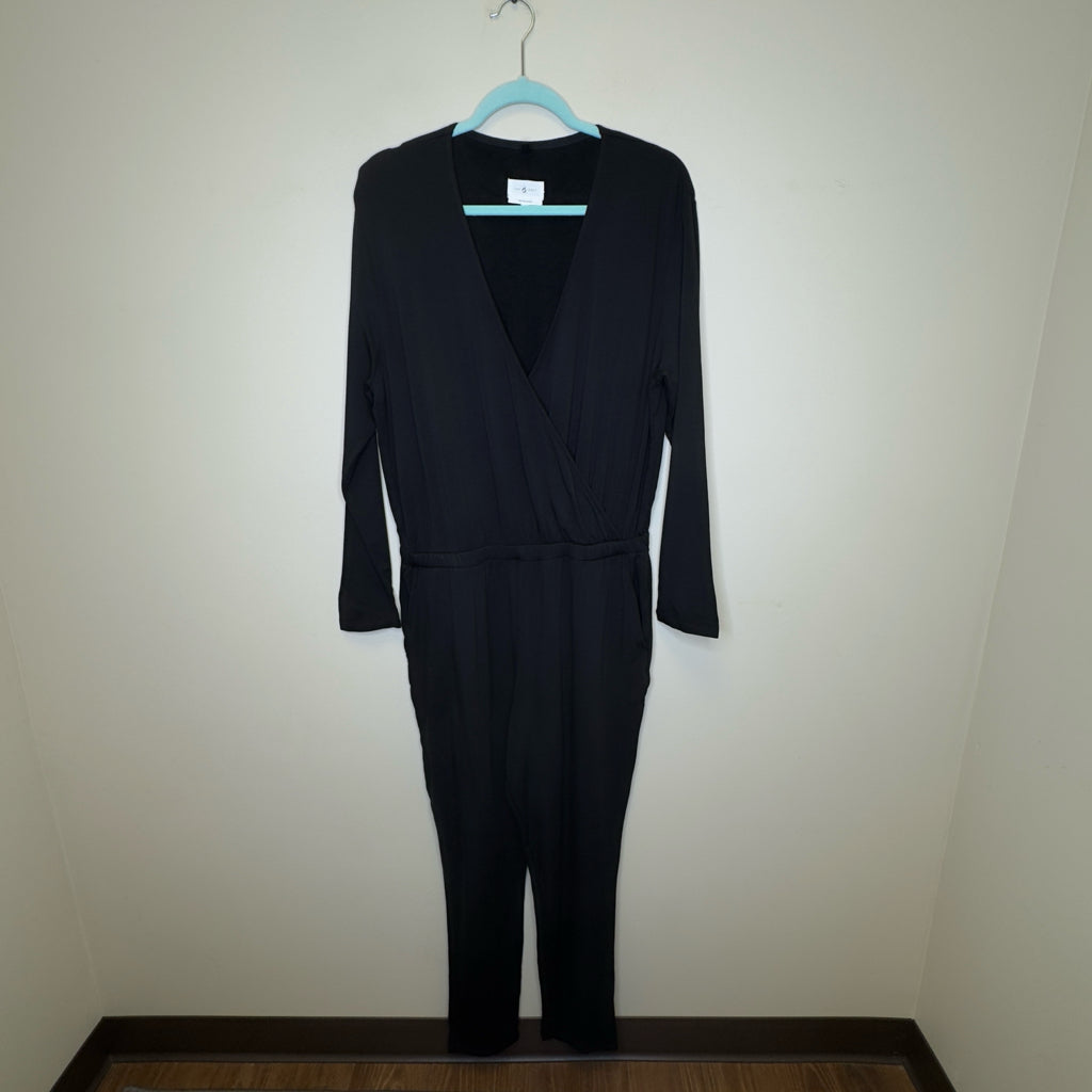 Lou & Grey Signature Soft Blend Crossover Jumpsuit - Size Large
