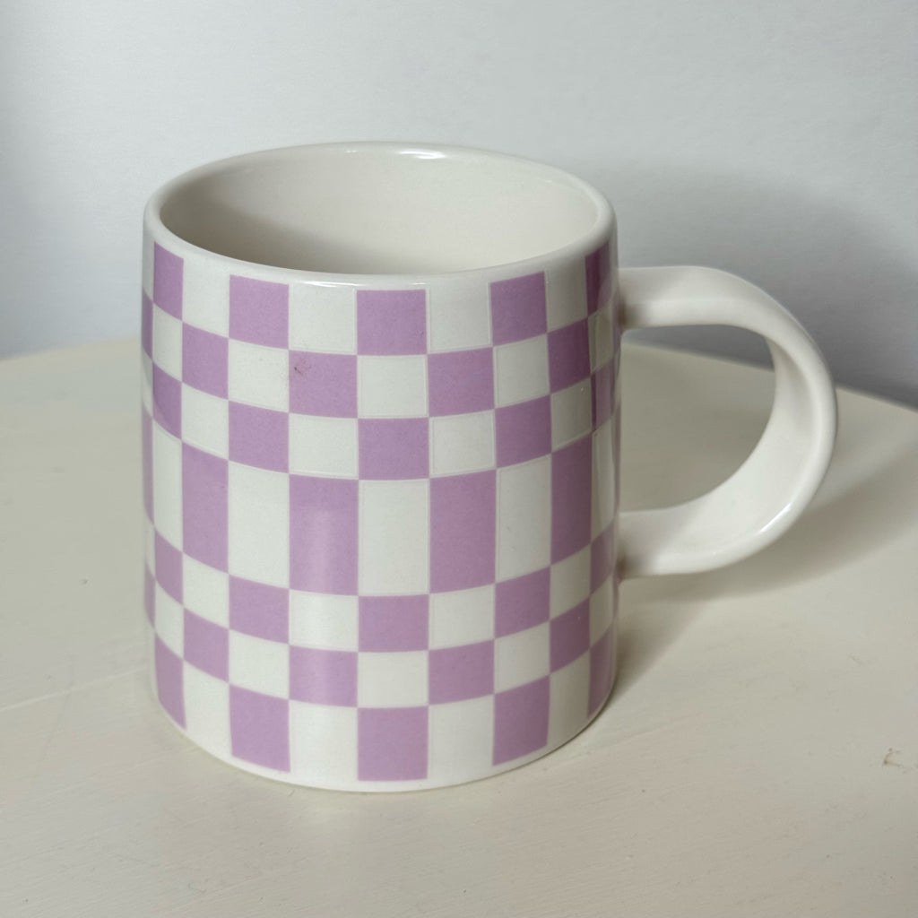 Checkerboard Mug - Purple