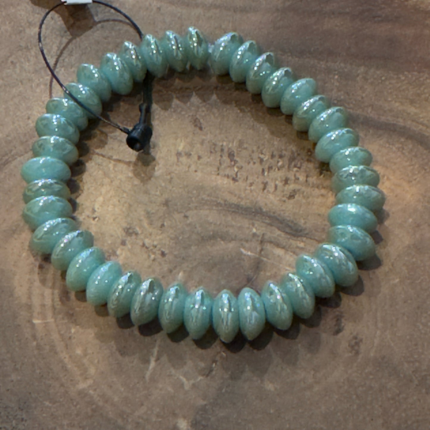 Inga Ann's Beaded Bracelet - Shiny Mint