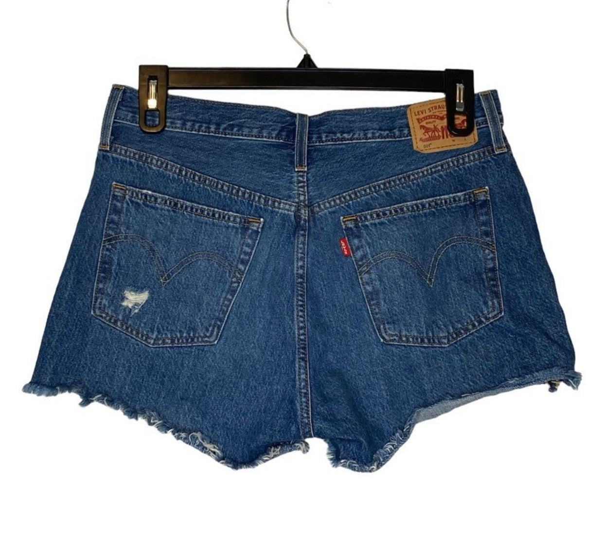 Levis 501 Button Fly Cut Off Jean Shorts - Size 31
