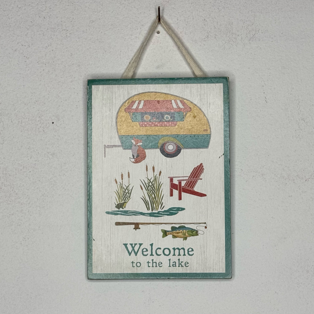 Welcome To The Lake Hanging Sign
