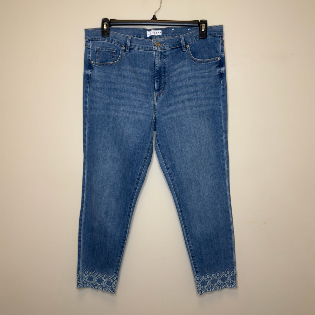 Loft Skinny Crop Jeans - Size 14