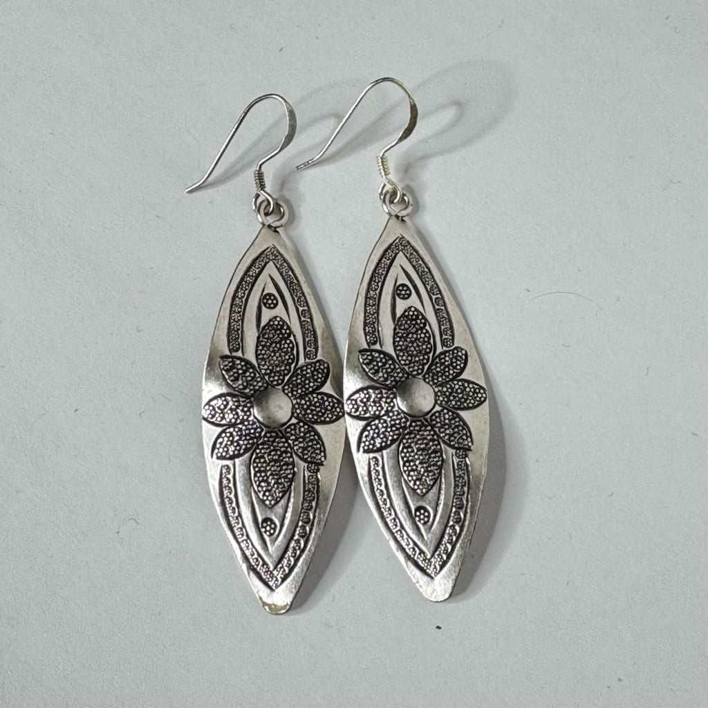 Handcrafted Flower Drop Earrings