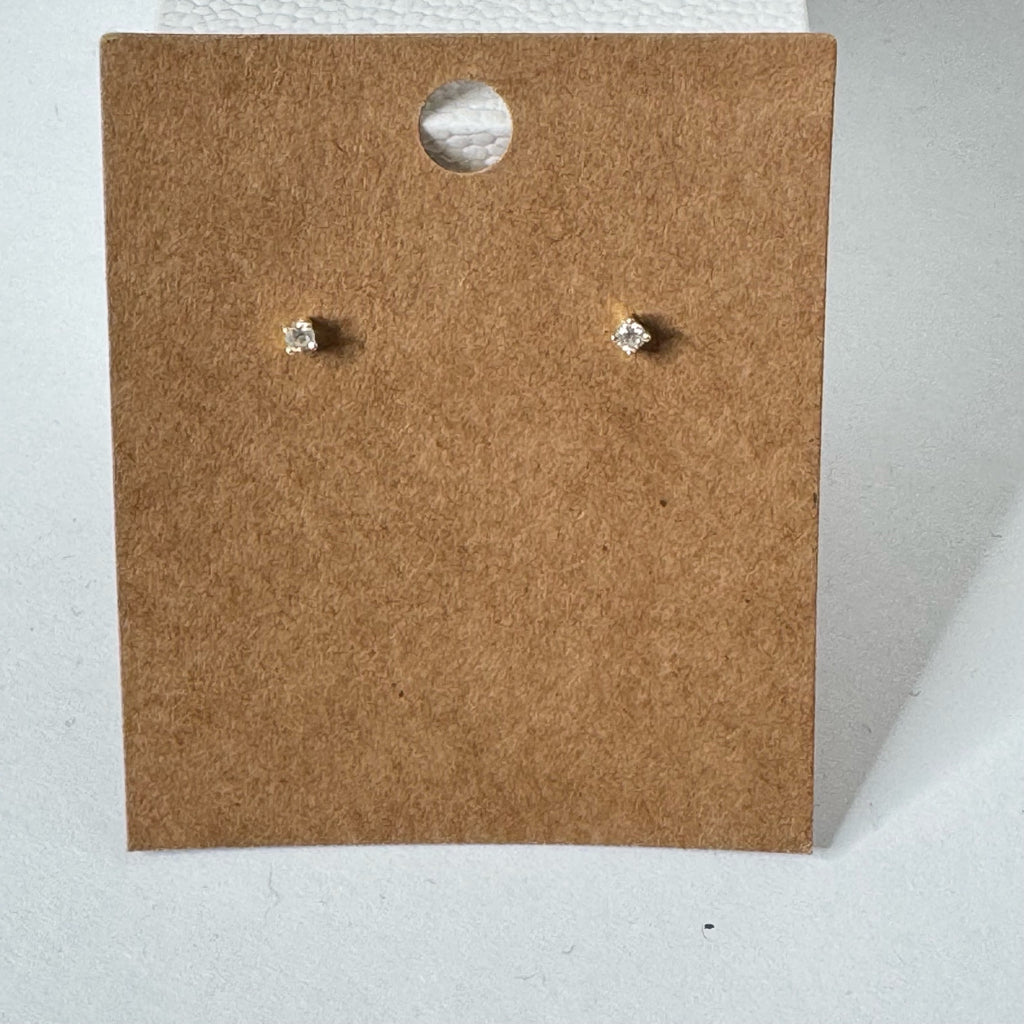 Sterling Silver Cubic Zirconia Stud Earrings