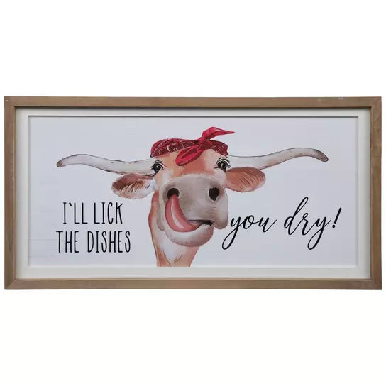 I'll Lick The Dishes Wood Wall Decor