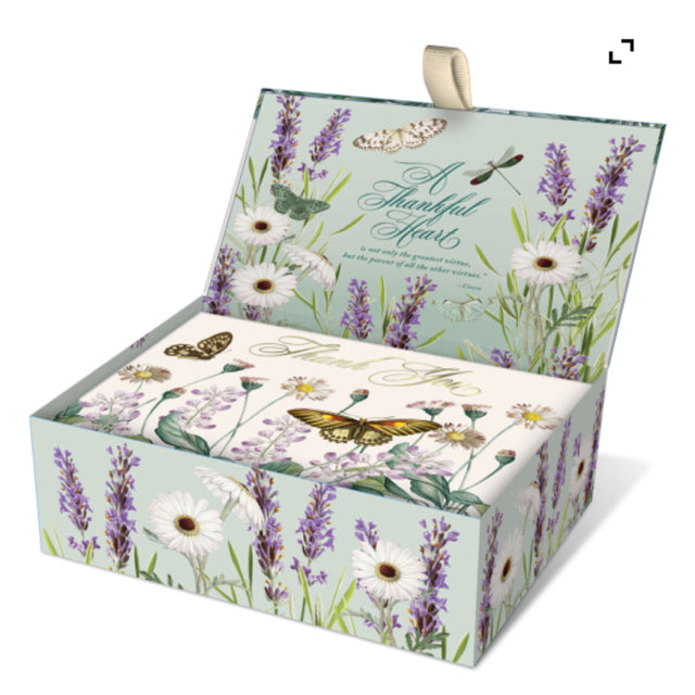 Daisy Lavender Boxed Note Card Set