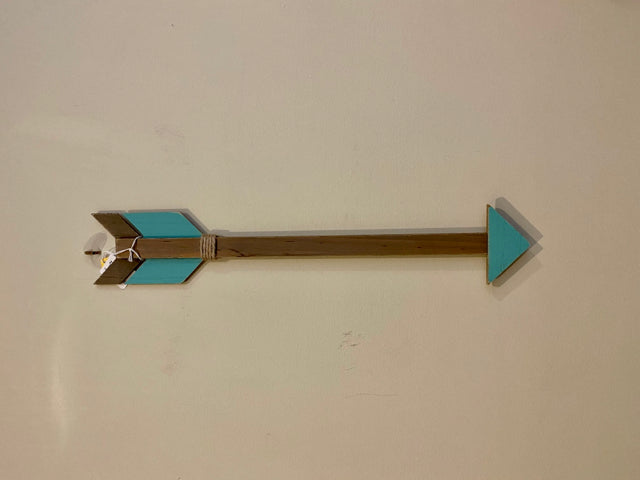 Turquoise & Wood Arrow