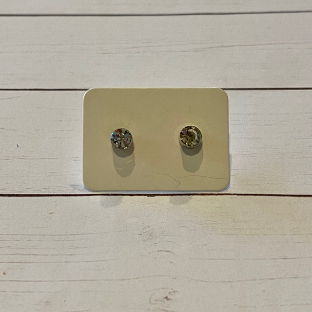 Rhinestone Post Earrings - Medium