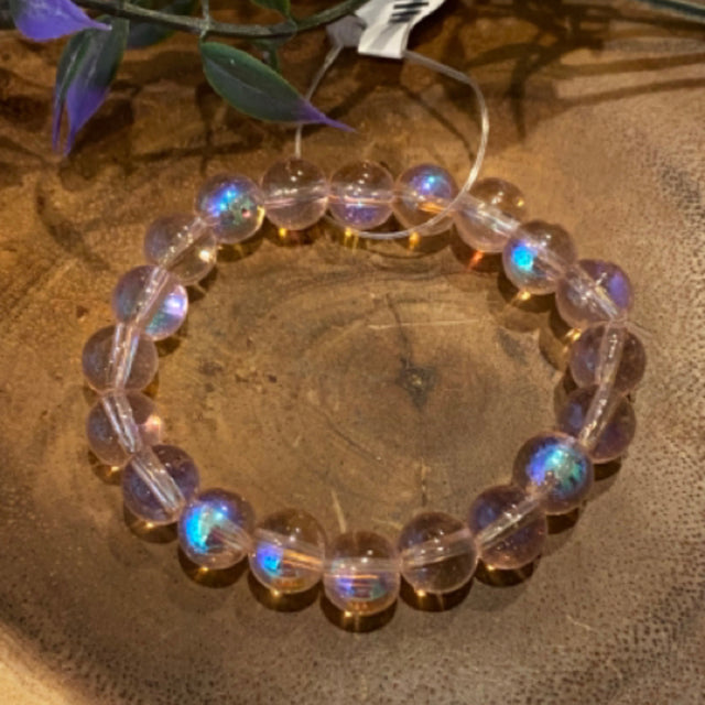 Inga Ann's Beaded Bracelet - Pink Opal