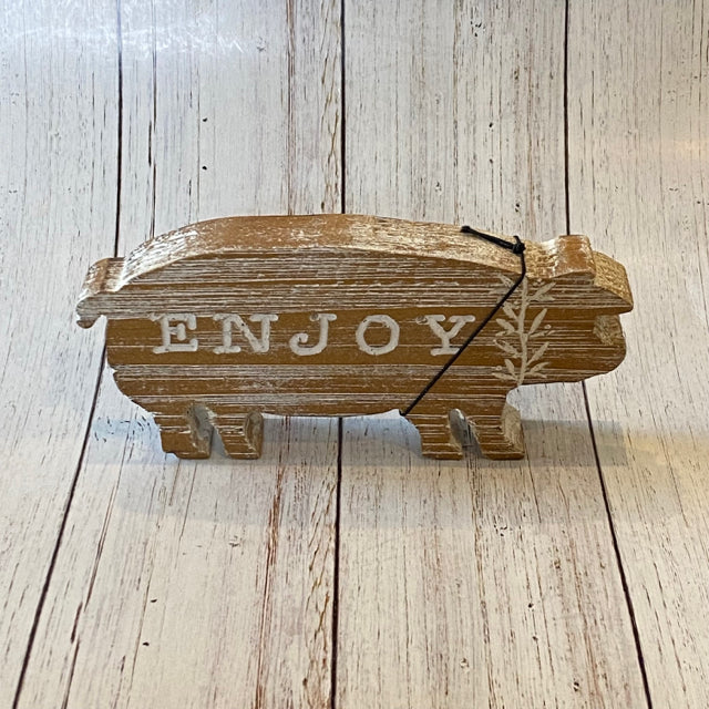 Enjoy Wooden Pig Decor
