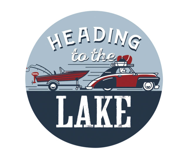 Heading To The Lake Car Decal