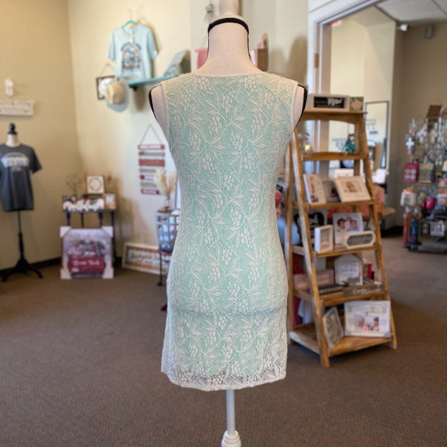 Ya Los Angeles Lace Overlay Dress - Size Medium