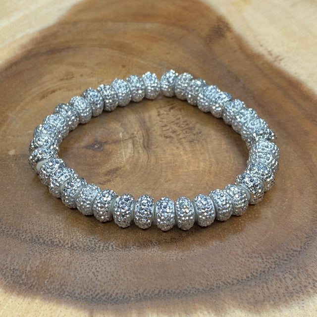 Inga Ann's Silver Studded Rondelle Bracelet