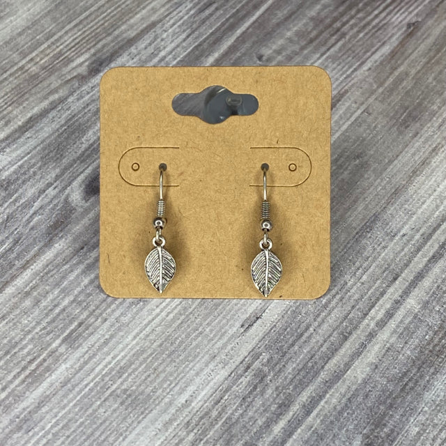 Feather Silver Dangle Earrings