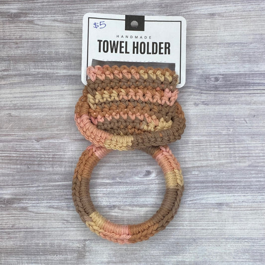 Handmade Towel Holder - Neutral Colors