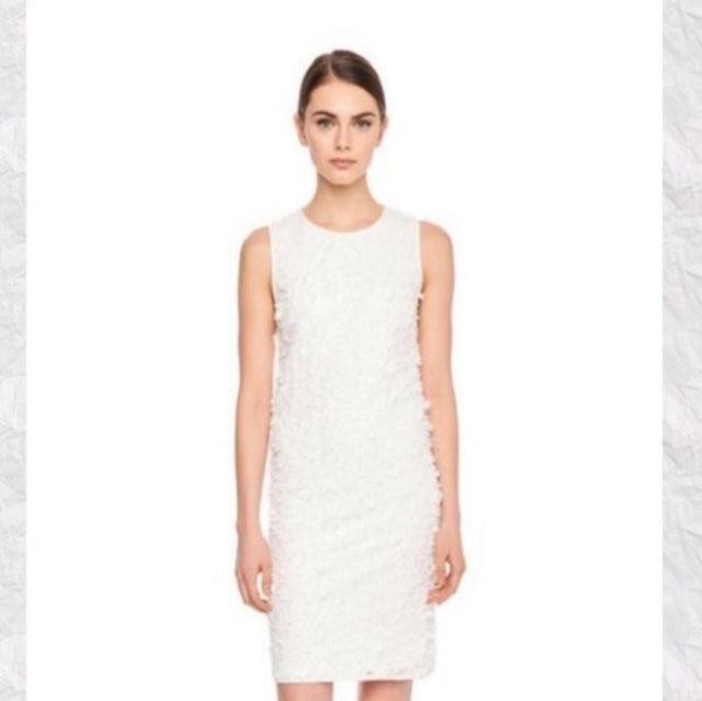 Karl Lagerfeld Paris Floral Appliqué Shift Dress - Size 8