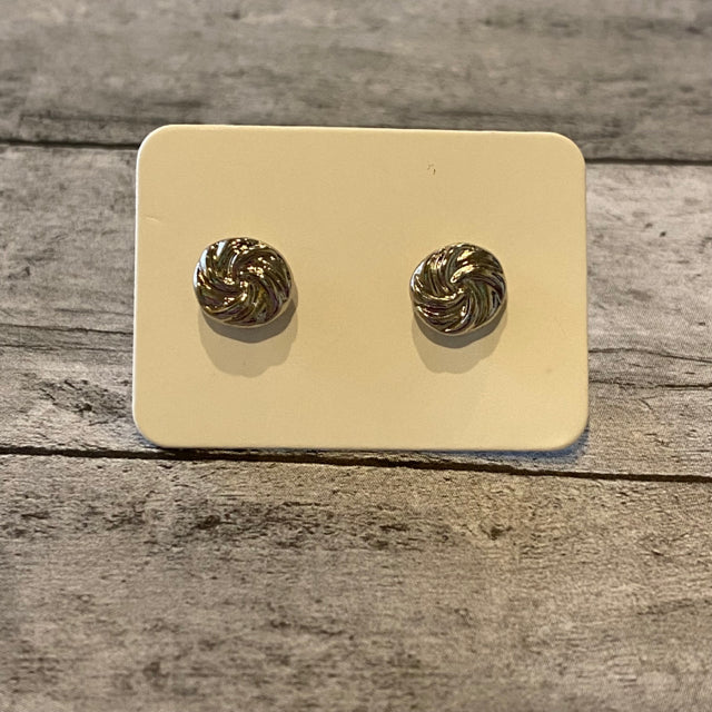 Silver Twist Earrings