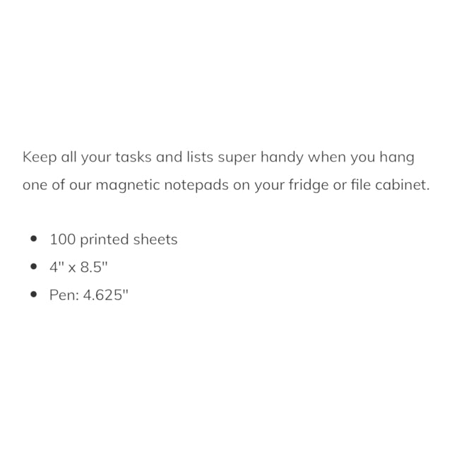 Garden Beetle Magnetic List Pad With Pen