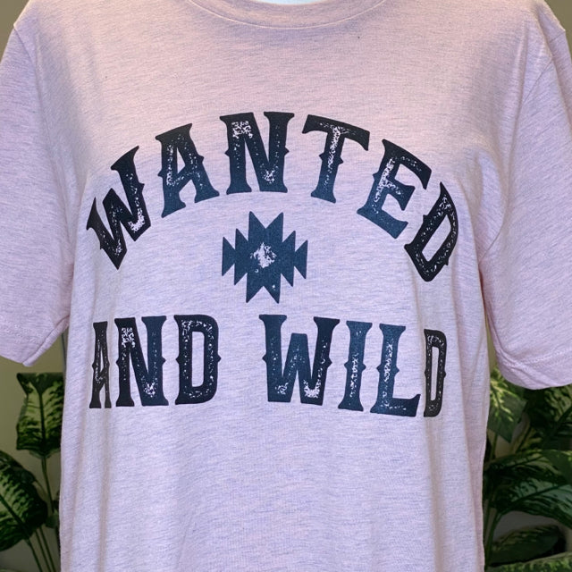 Wanted And Wild Graphic Tee - Size Medium