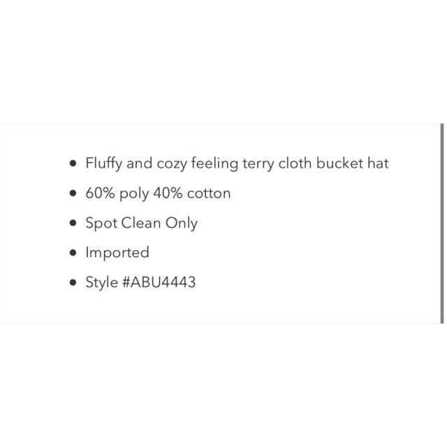 Yellow Terry Cloth Bucket Hat