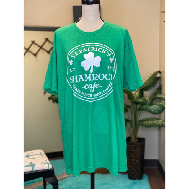 St. Patricks Shamrock Cafe Graphic Tee - Size XL