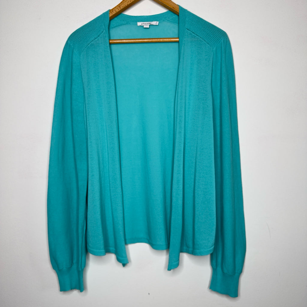 Chico's Open Front Lightweight Cardigan - Size Large