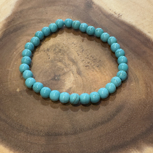 Inga Ann's Imitation Turquoise Beaded Bracelet