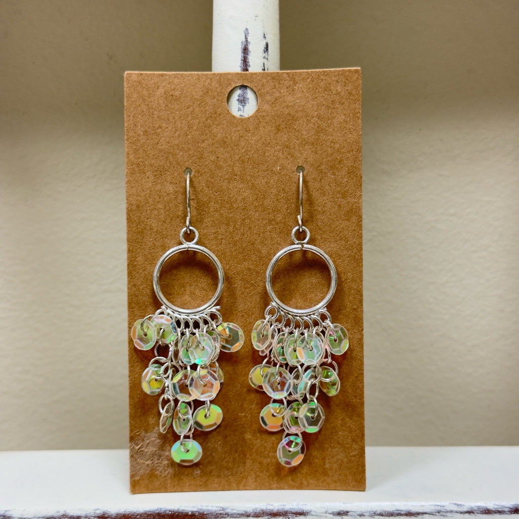 Vintage Sequin Dangle Earrings