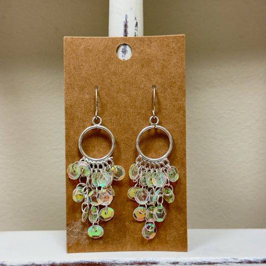 Vintage Sequin Dangle Earrings