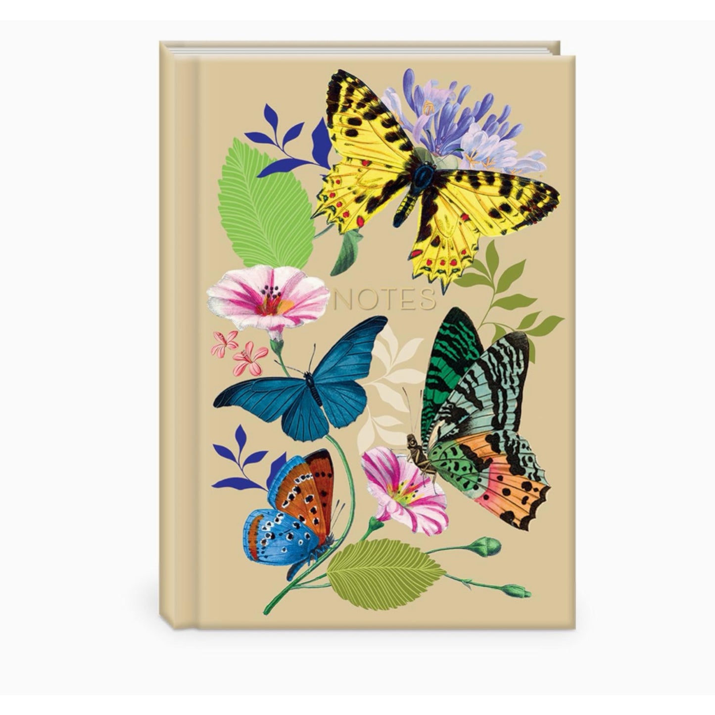 Vintage Floral Butterflies Hardcover Journal
