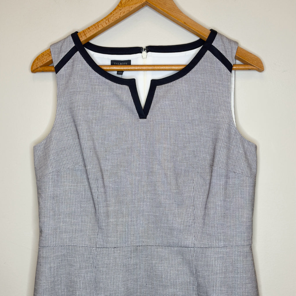Talbots Split-Neck Sheath Sleeveless Dress - Size 10