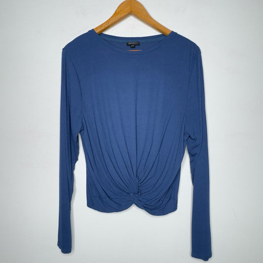 Alexander Jane Twist Front Fitted Ribbed Top - Size 3X/4X