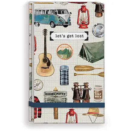 "Let's Get Lost" Linen Covered List Pad