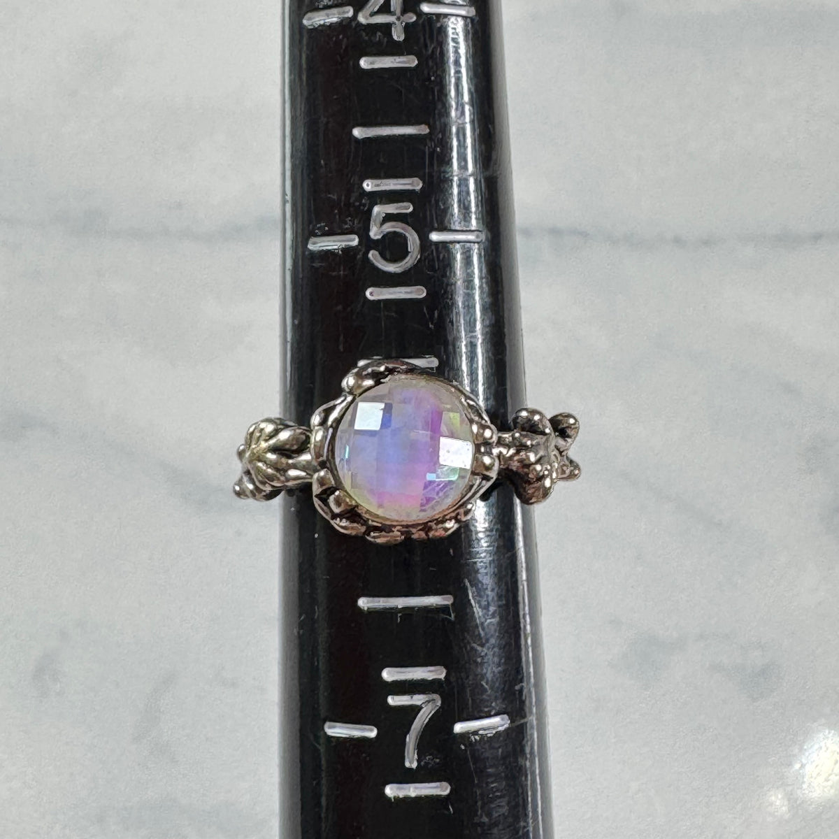 The Queen Bee Faceted Moonstone Ring - Size 6