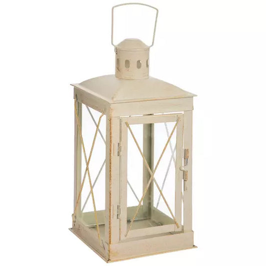 Crossbuck Farmhouse Metal Lantern