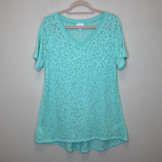 Lularoe Leopard Burnout Tee - Size XL