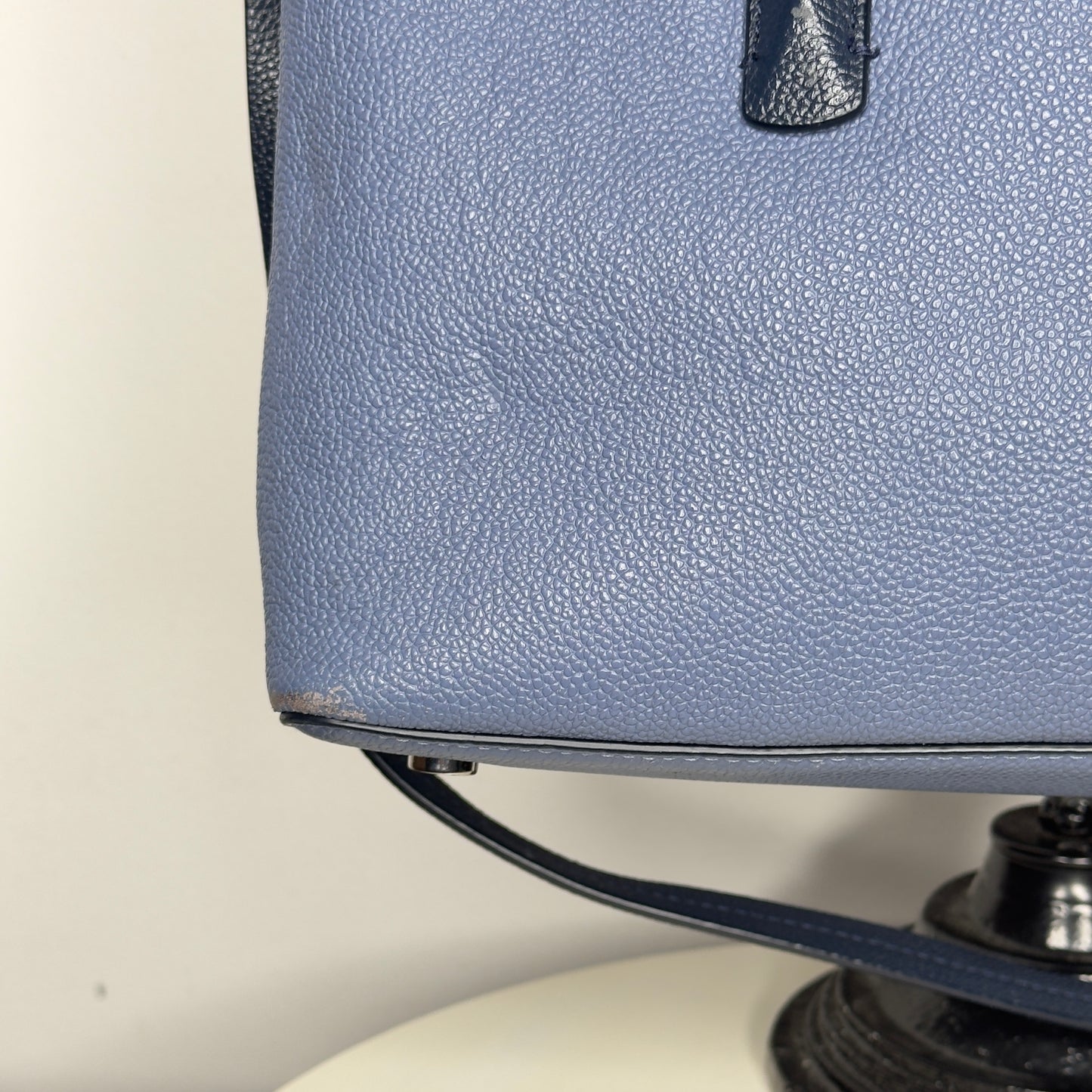Kate Spade Margaux Celestial Blue Colorblock Pebble Leather Handbag