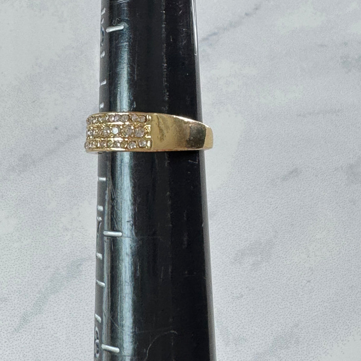 Classic Multi-Row Pave Band Ring - Size 6