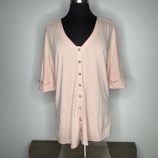 White House Black Market Button Front Top - Size Large