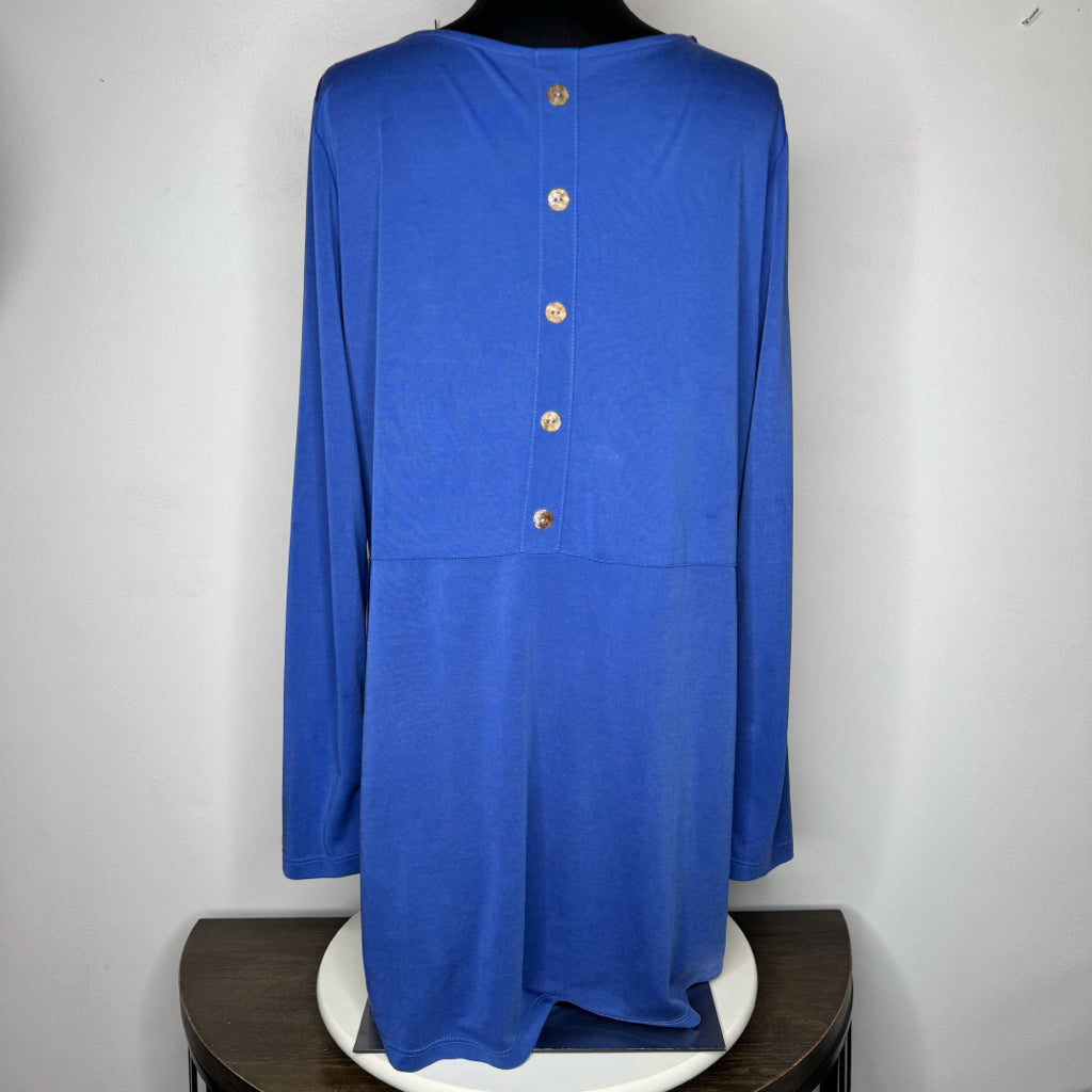 Soft Surroundings Faux Button Back Tunic w/Pockets - Size Large