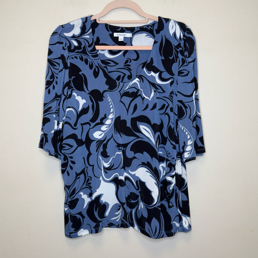 Chico's Stretch Knit Flutter Sleeve Tee - Size Large