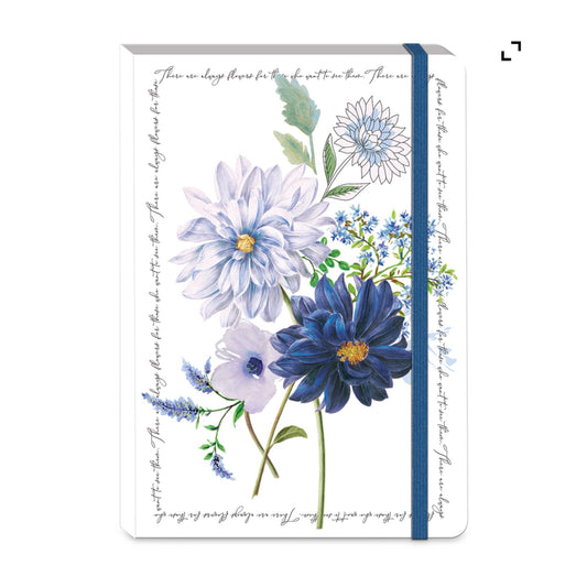 Blue Dahlia Softcover Journal