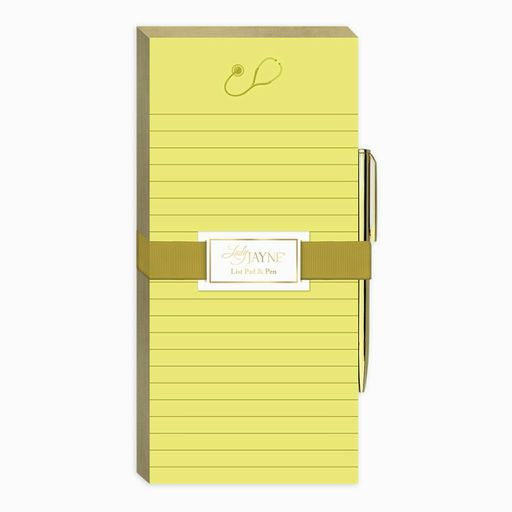 Stethoscope Magnetic List Pad With Pen