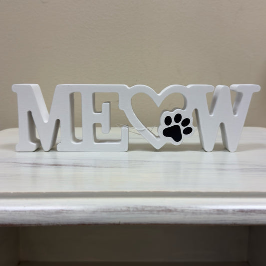 Meow Block Sign