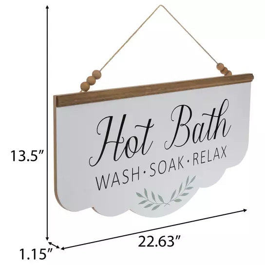 Hot Bath Wood Wall Decor