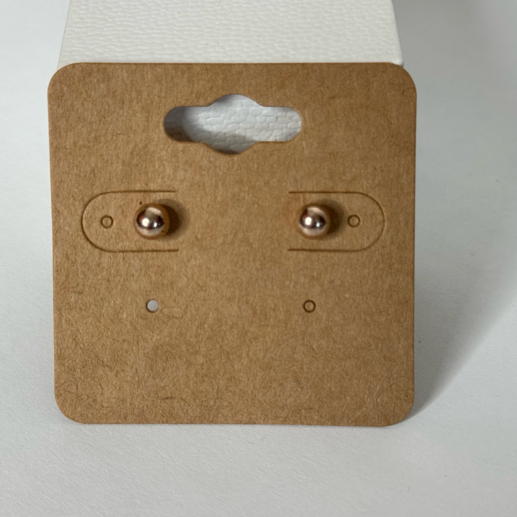 Rose Gold Ball Stud Earrings