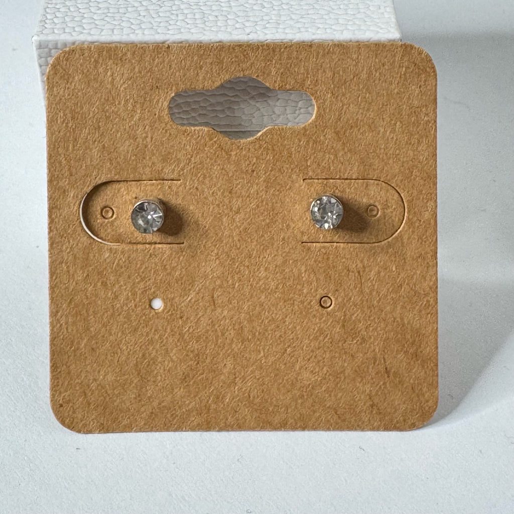 Clear Crystal Stud Earrings